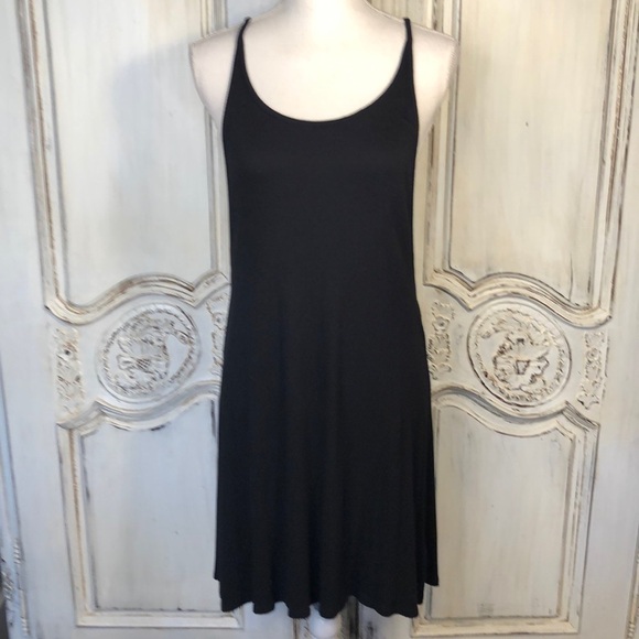 BDG Ribbed lightweight Rayon Deep Cut Racerback Spaghetti Straps mini Dress S/SP - Picture 1 of 12